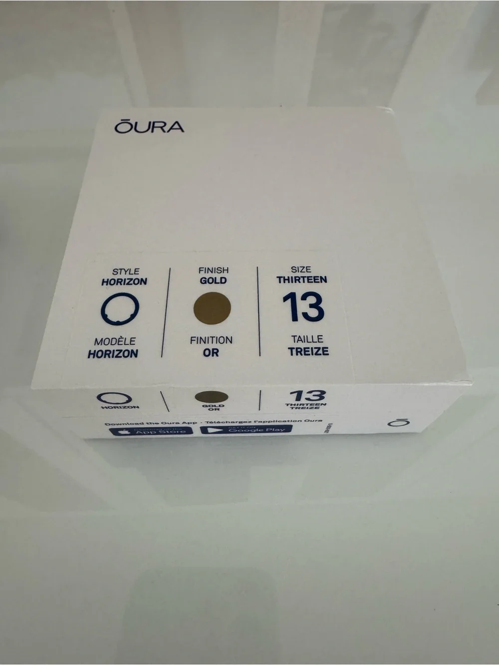 Oura Gold Horizon Smart Ring (Size 13)